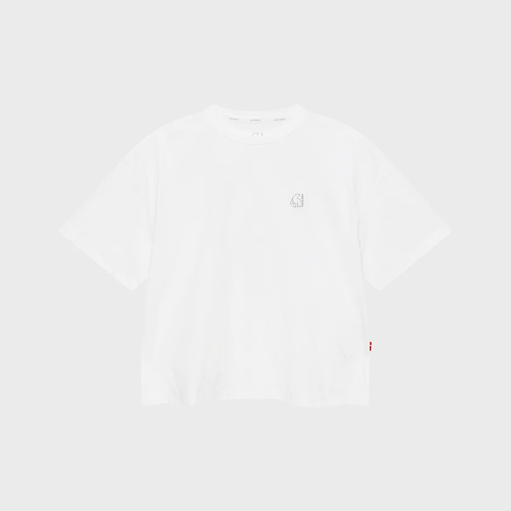 LNT Sorona 圖案 短版 短袖 T恤 - W_Off White_OWM26281W3