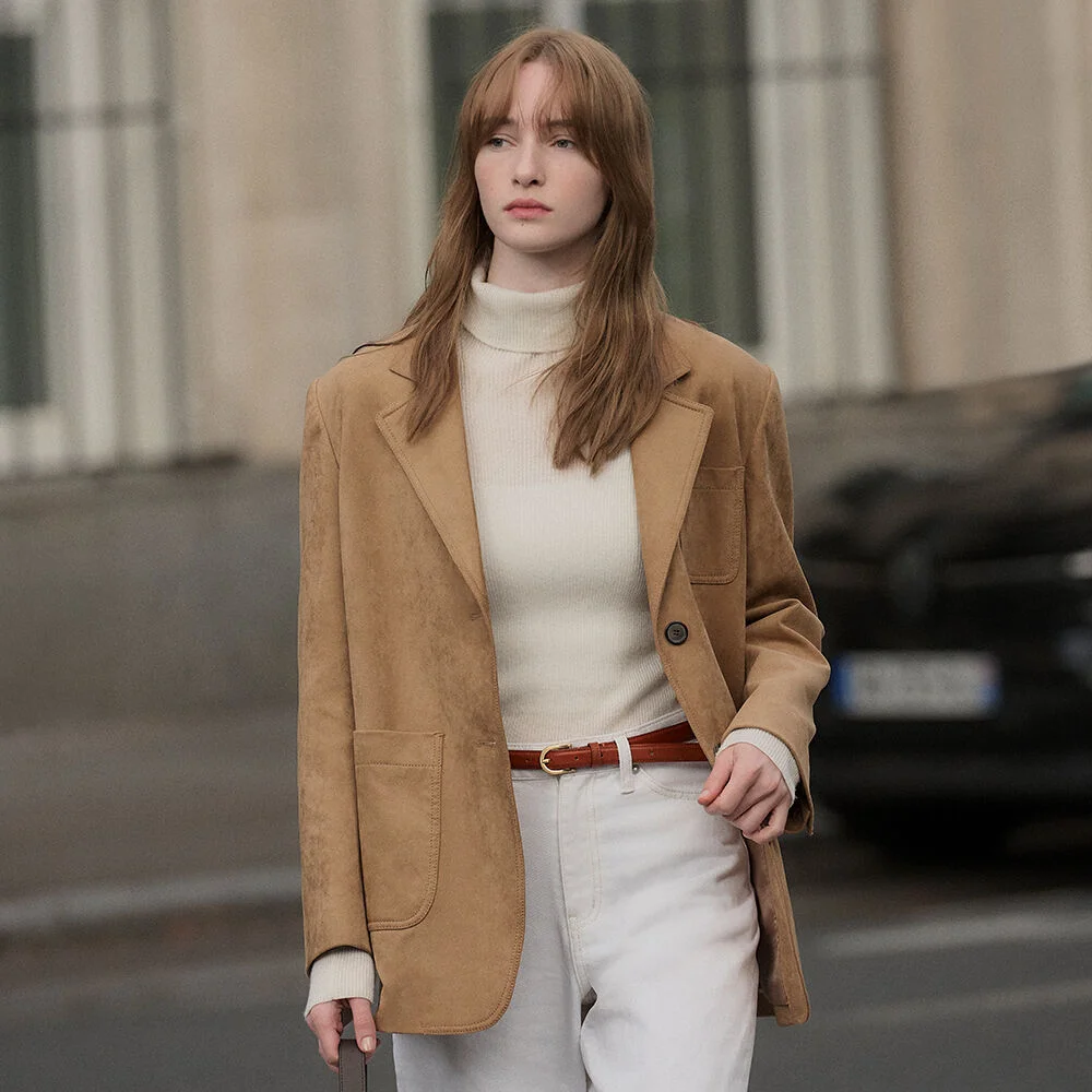 Anthony 單片裝 麂皮 外套_米色 / ANTHONY SINGLE SUEDE JACKET_BEIGE