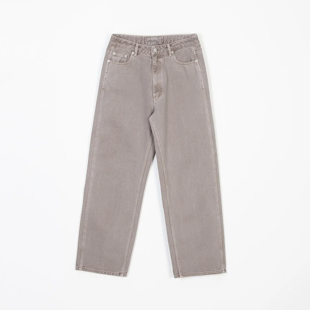 WIDE DYEING DENIM PANTS NUT BEIGE
