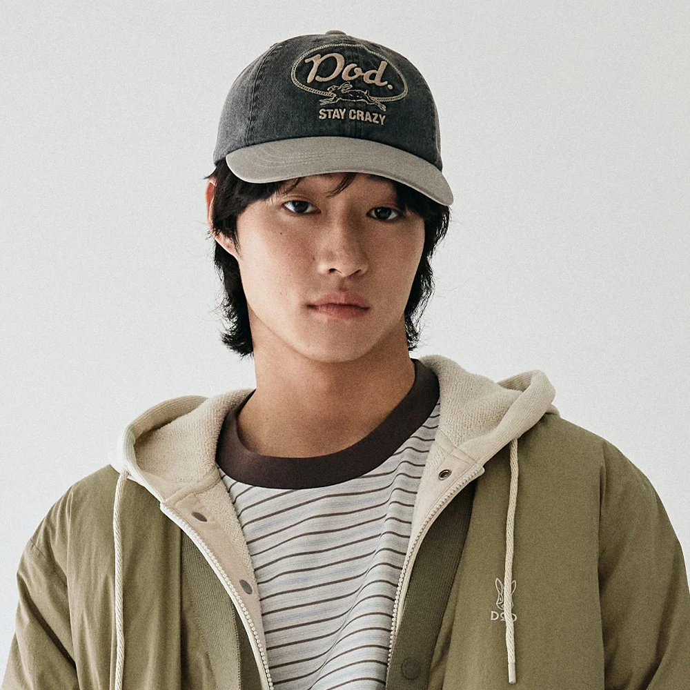 Work Cotton 配色鴨舌帽(CHARCOAL GREY)