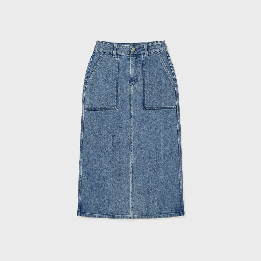 DENIM SKIRT (MID BLUE)