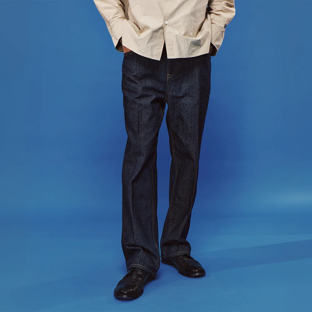 PLACJEANS MINIMAL O07 023 STRAIGHT DARK INDIGO