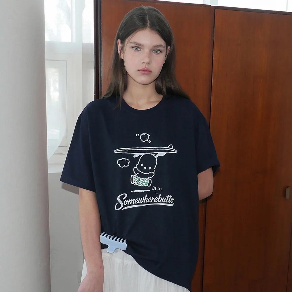 Summer Pochacco Over-Fit Top - Navy