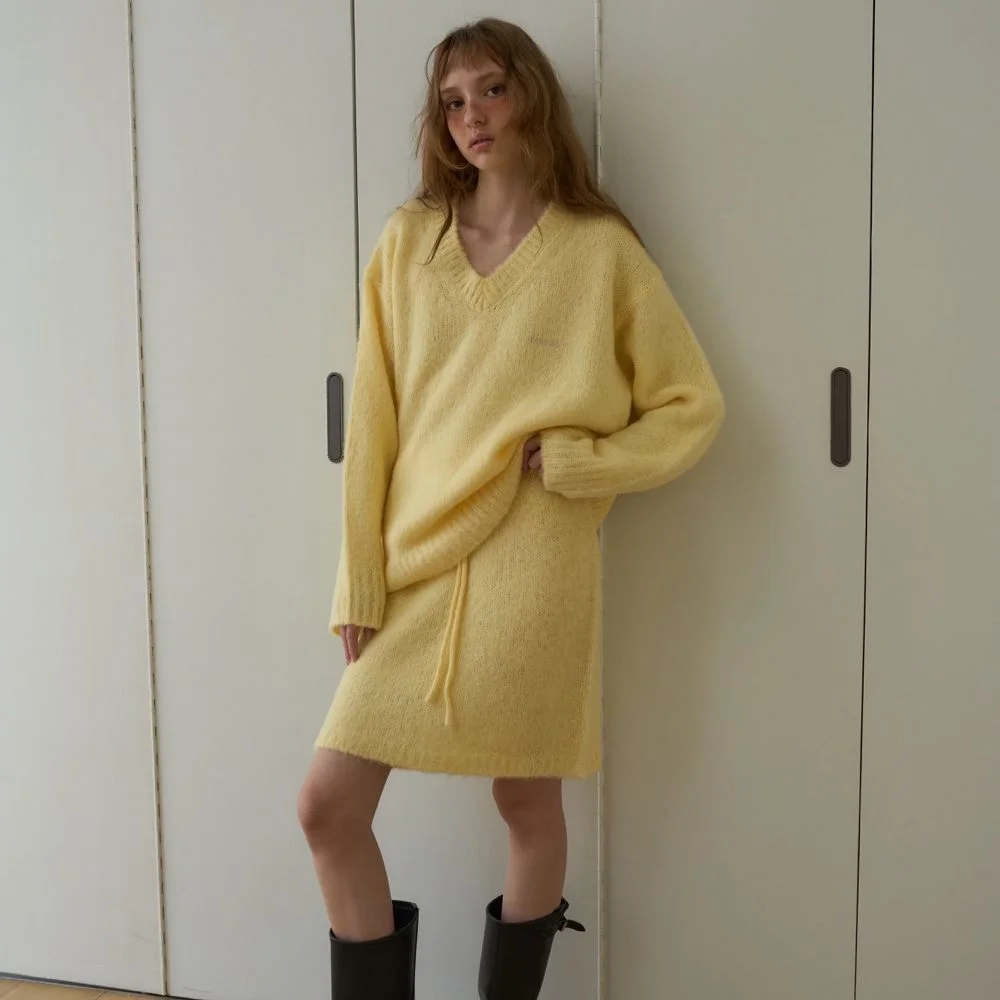 New Light Woolpaca Skirt / Lemon