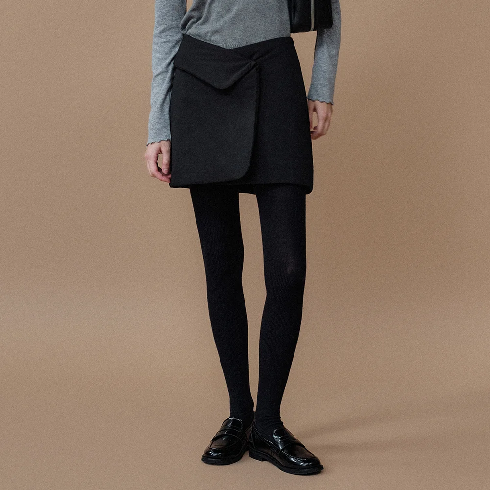 Mia Puff Mini Skirt (Black)