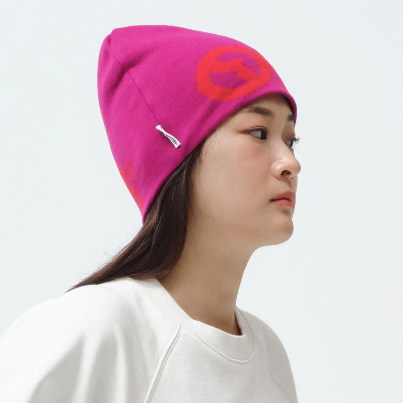 LOGO SHORT BEANIE (PINK)