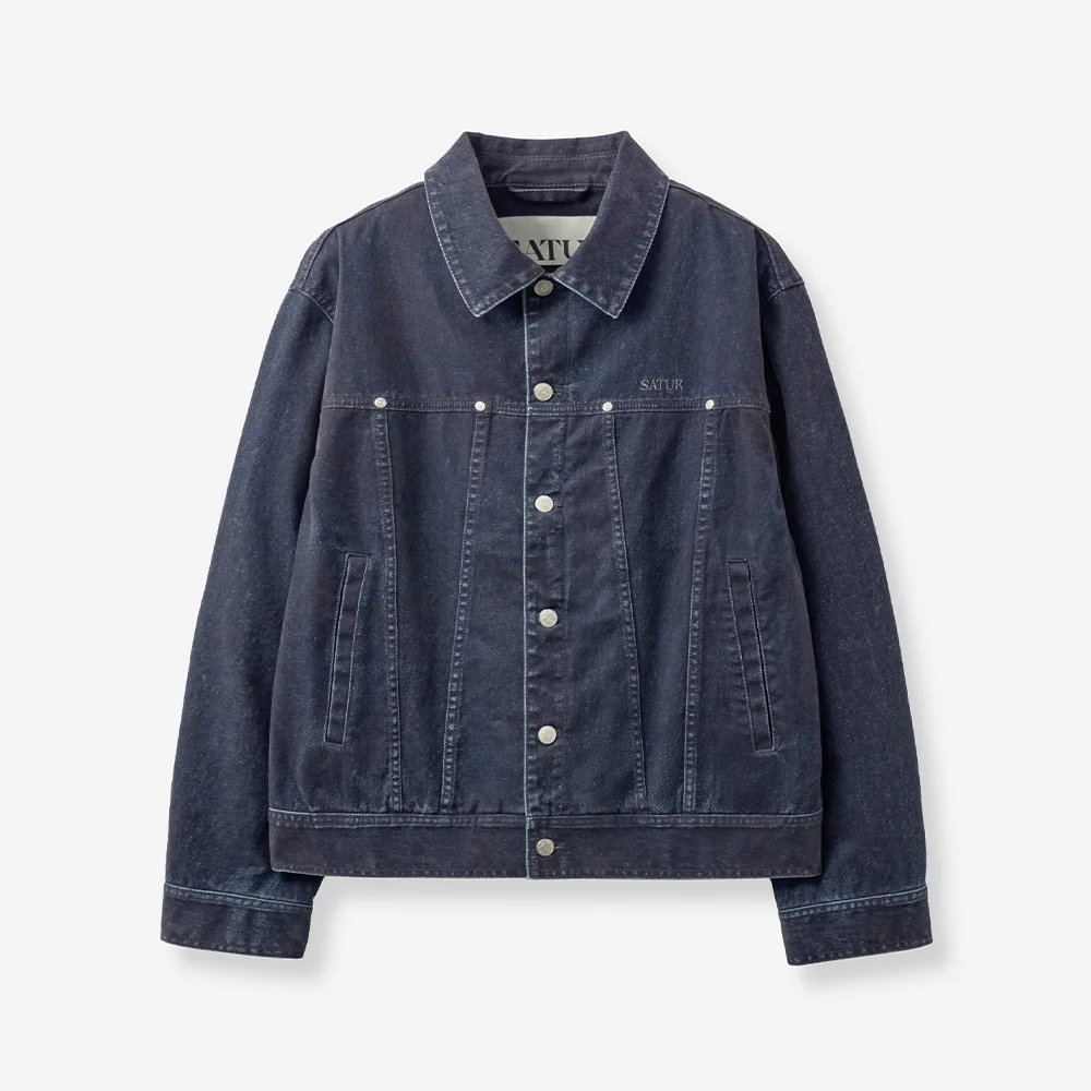 植絨 牛仔 Trucker 外套 灰色