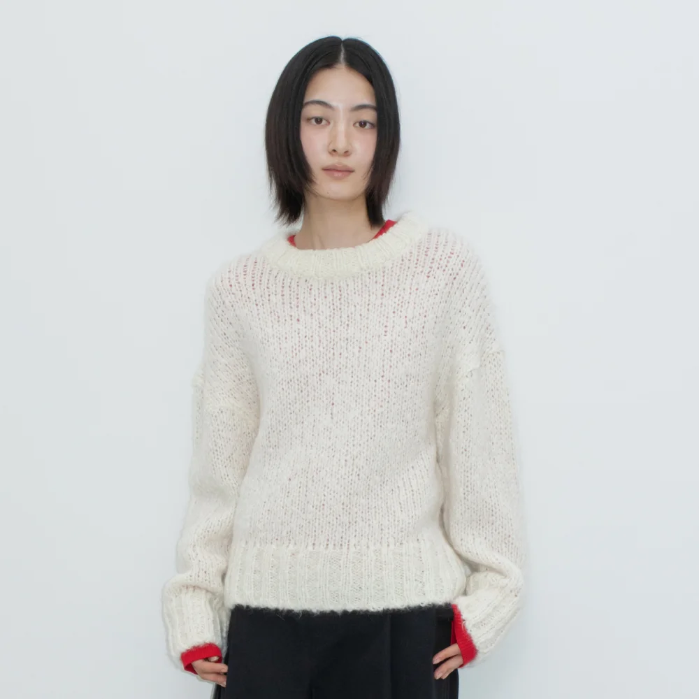 HANDMADE LOOSE FIT SWEATER / IVORY