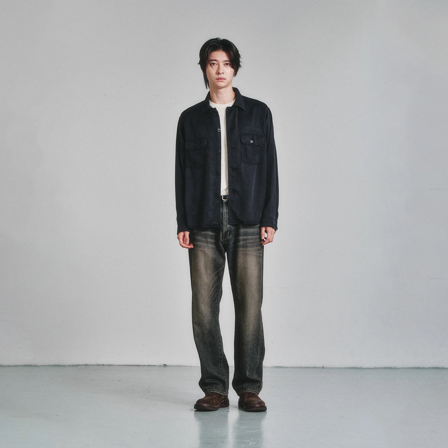 Tencel US Army Shirt_Vintage Navy