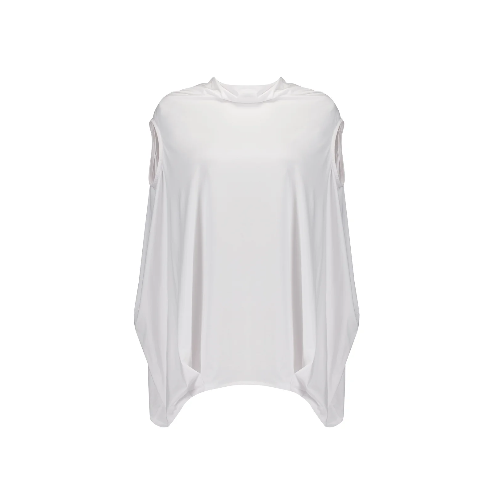 OVAL COWL NECK TOP (WHITE)
