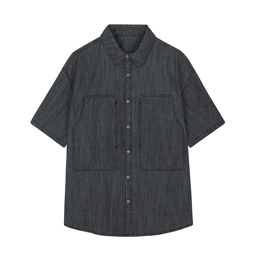 Denim Carpenter Short Shirts DCSH011Black