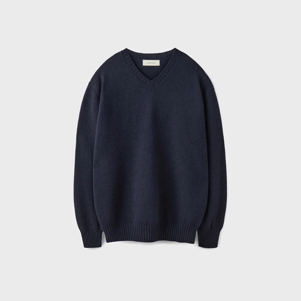 CASHMERE WOOL V-NECK KNIT