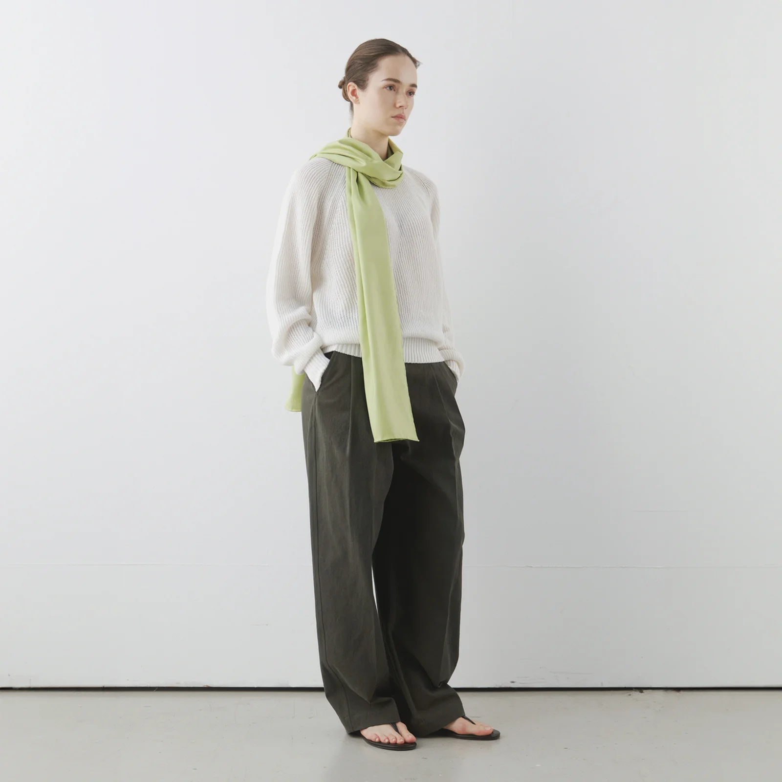 Classic Silk Scarf in Green
