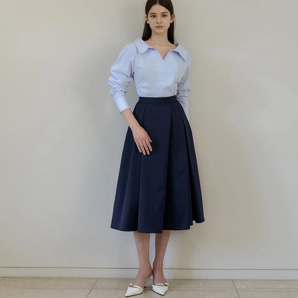 Lautre Diana Navy flare skirt