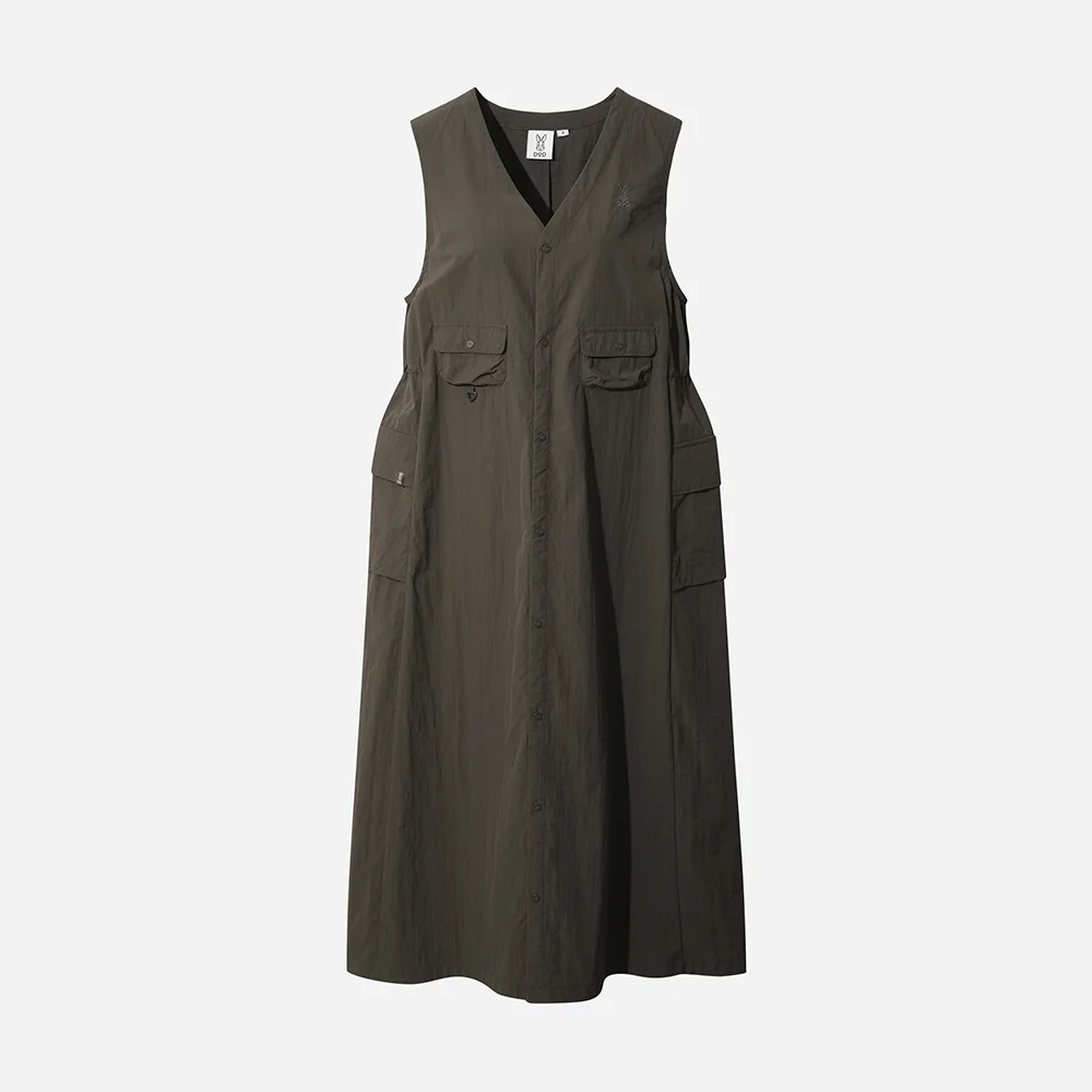 女裝) Camper 鈕扣 Down 連衣裙(BROWN)