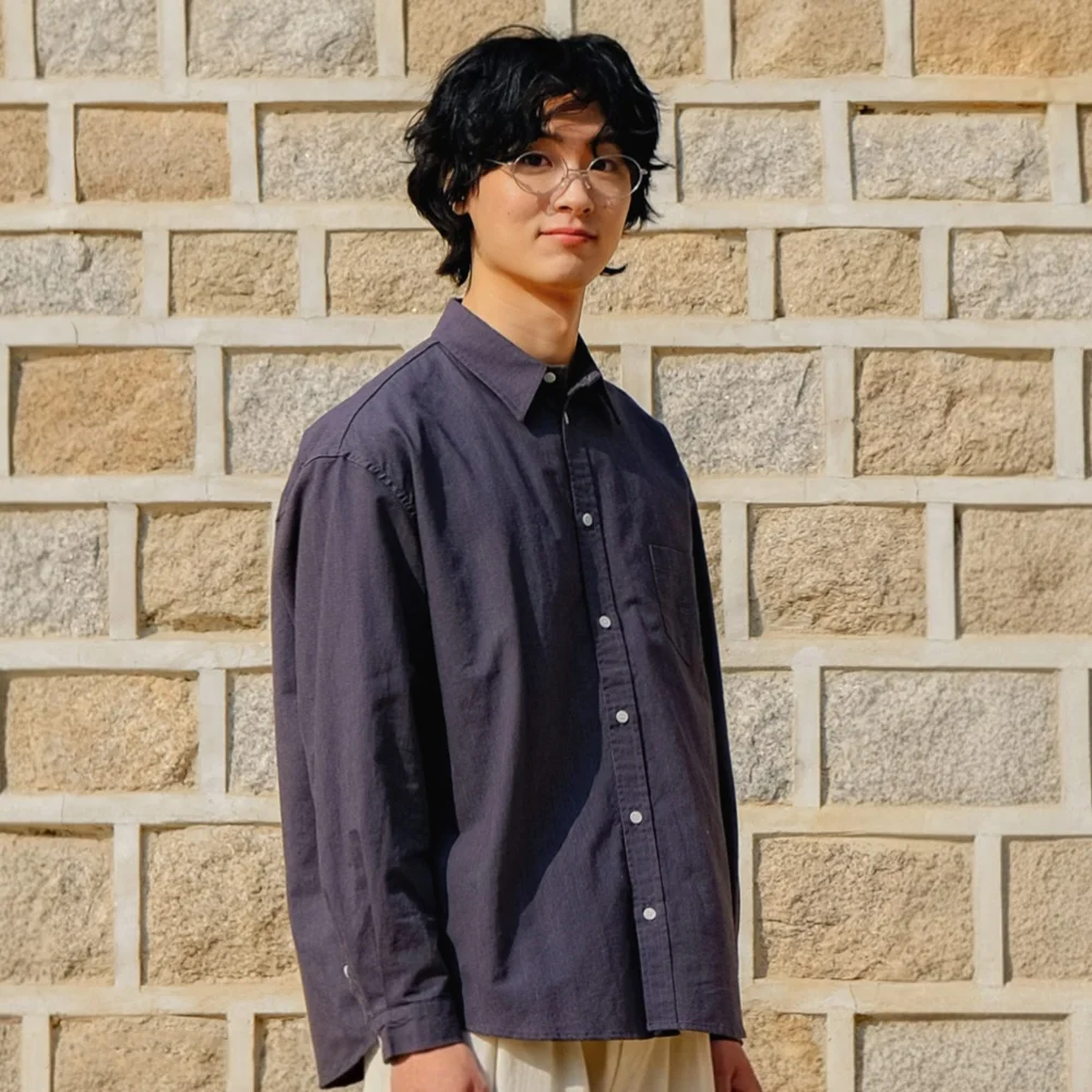RELAXED OXFORD SHIRT (CHARCOAL)