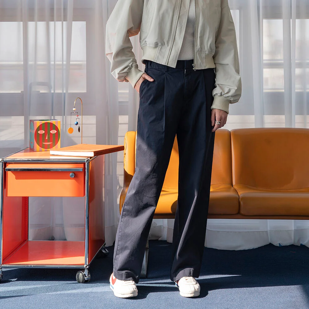 P3108 Bellet wide chino pants_Navy