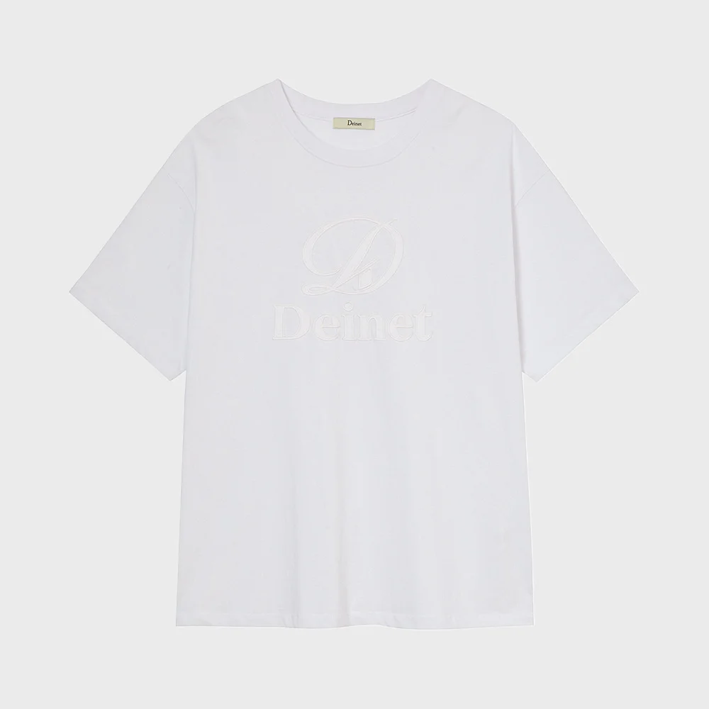 APPLICATION STITCH T-SHIRT IN WHITE