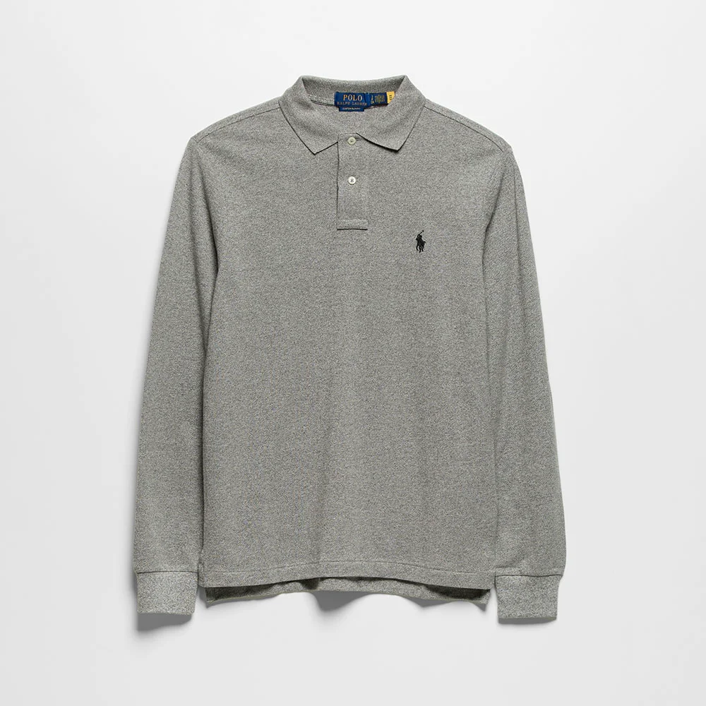 訂製 修身版型 網眼 Polo 襯衫 (GREY)