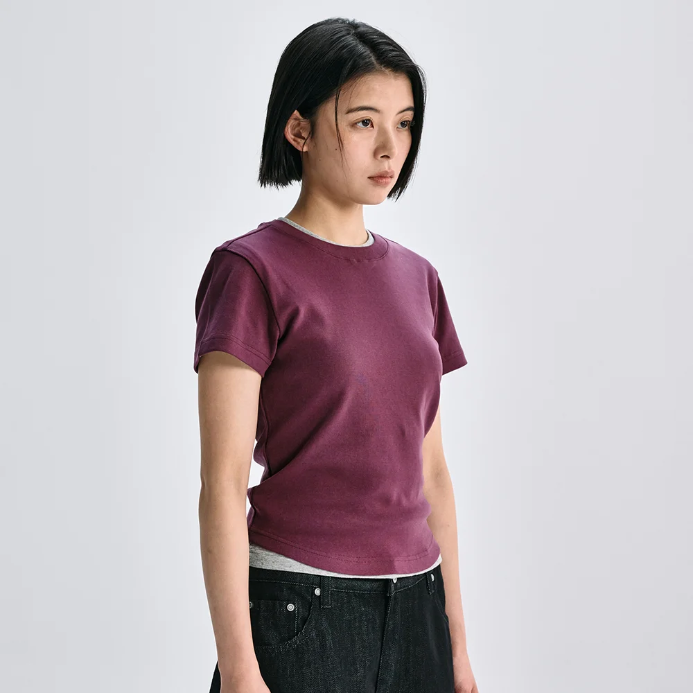 (女裝) 必備款 羅紋 迷你上衣 - 4 COLOR