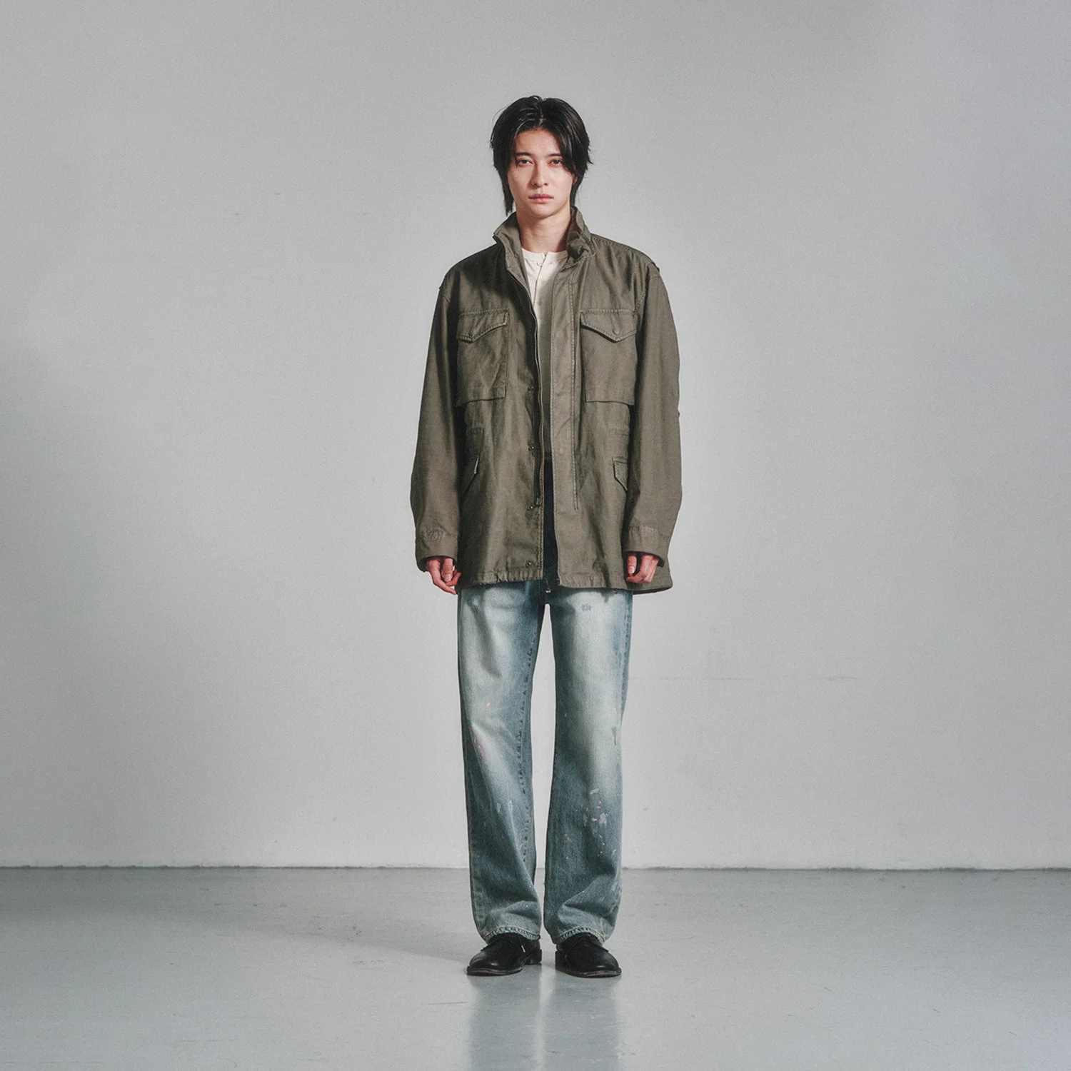 Painted Regular 5P Denim Pants_Used Light Blue