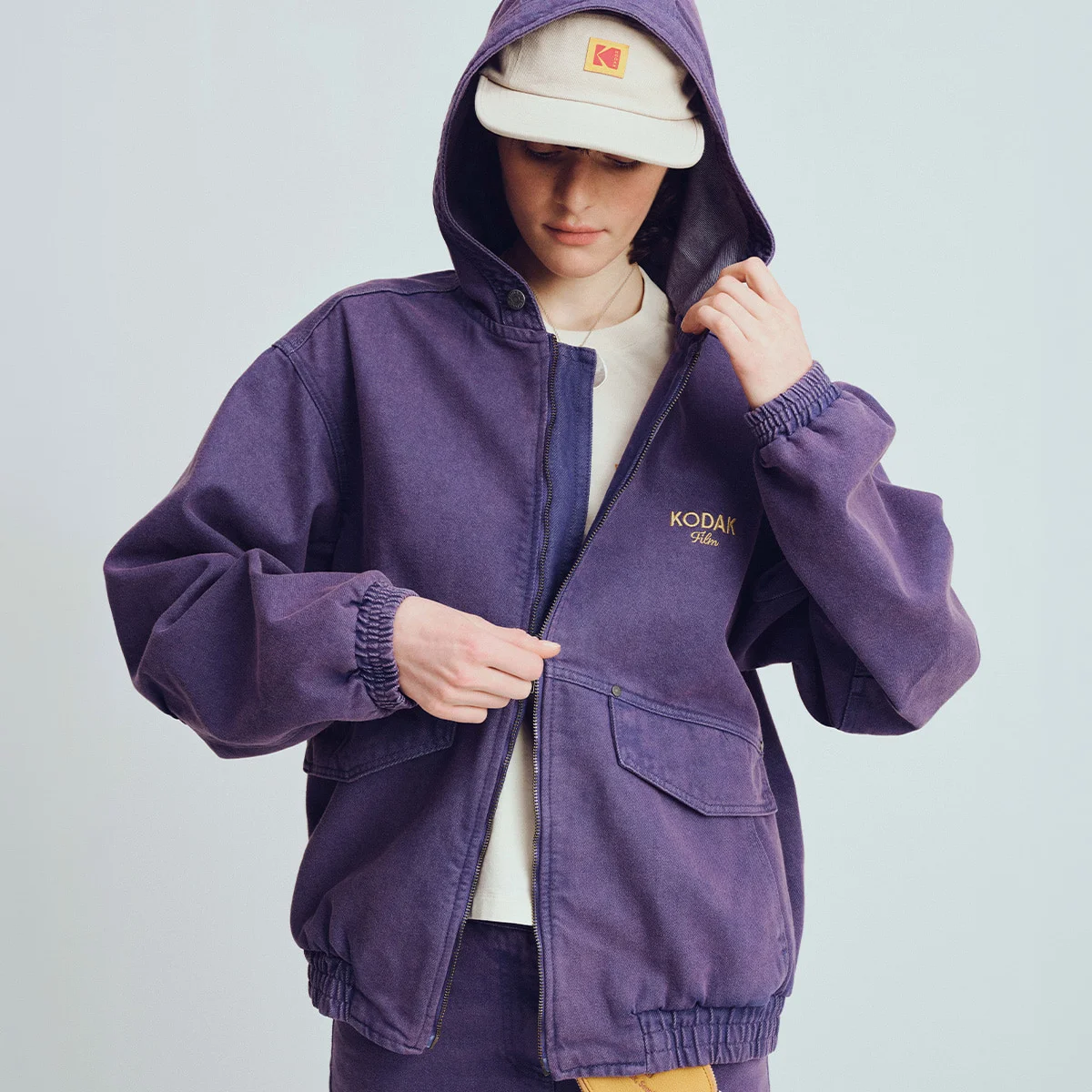 RGB 牛仔 連帽衫 外套 PURPLE