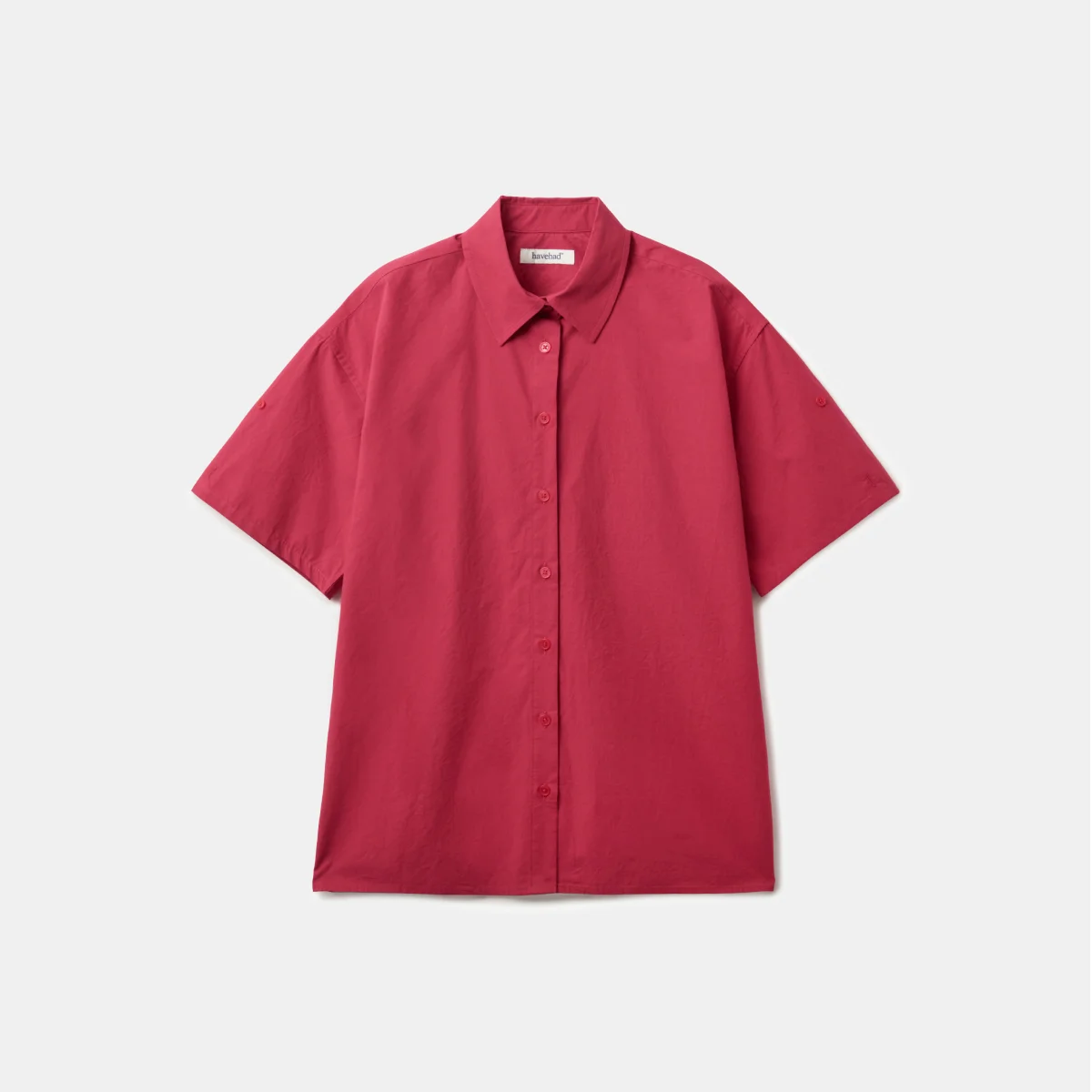 Rolled Sleeve Shirt (Red)