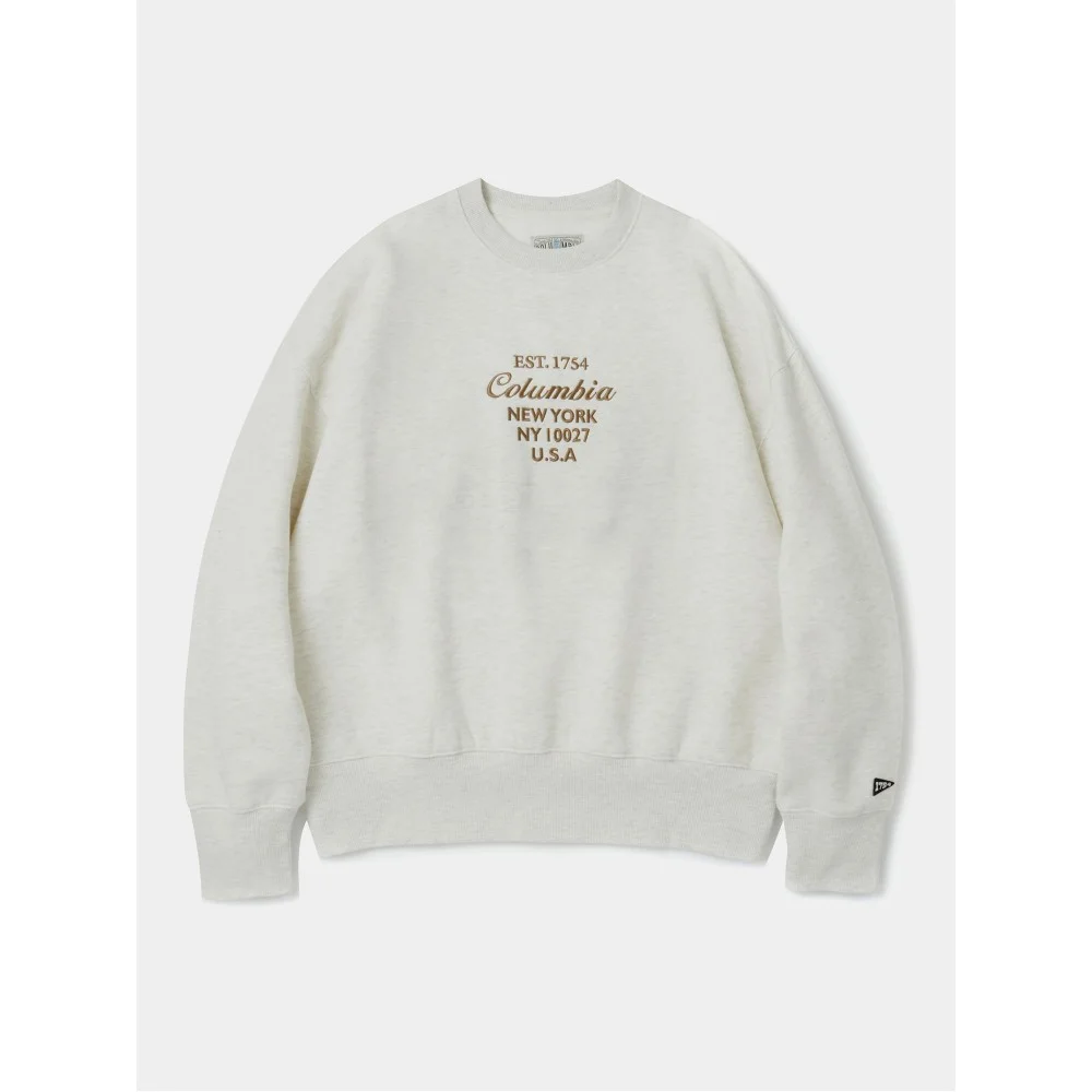 CU BIG SCRIPT WOMEN TERRY SWEATSHIRTS 燕麥色