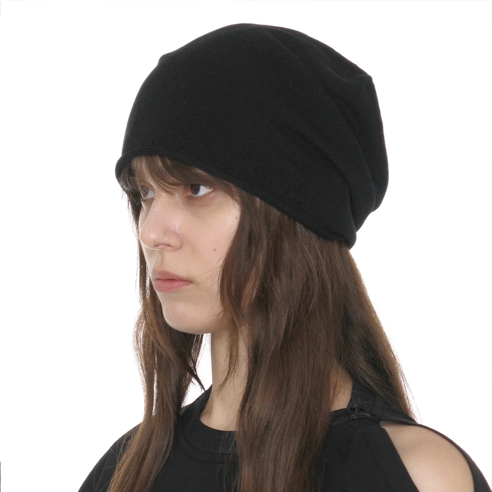 LIGHTWEIGHT DRAPE BEANIE_BLACK