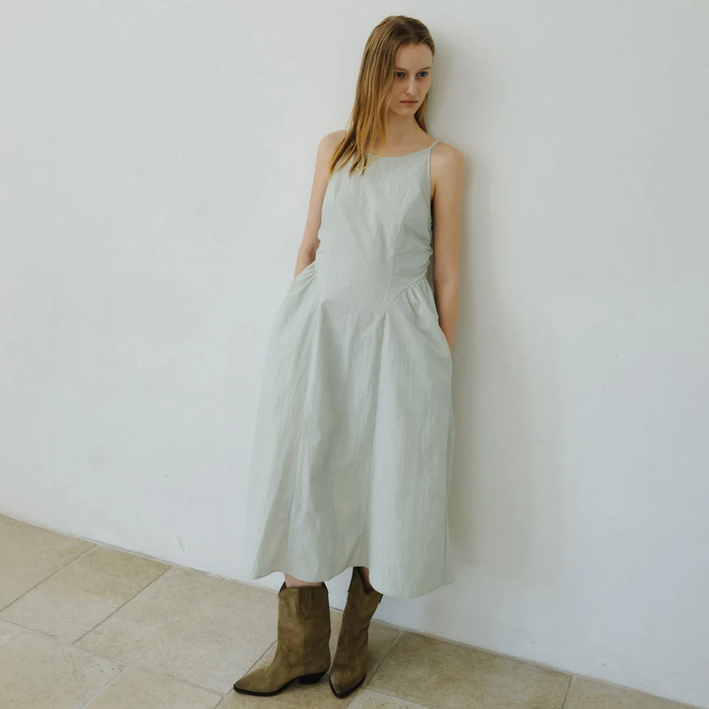 HALTERNECK MAIS SLEEVELESS DRESS / MINT