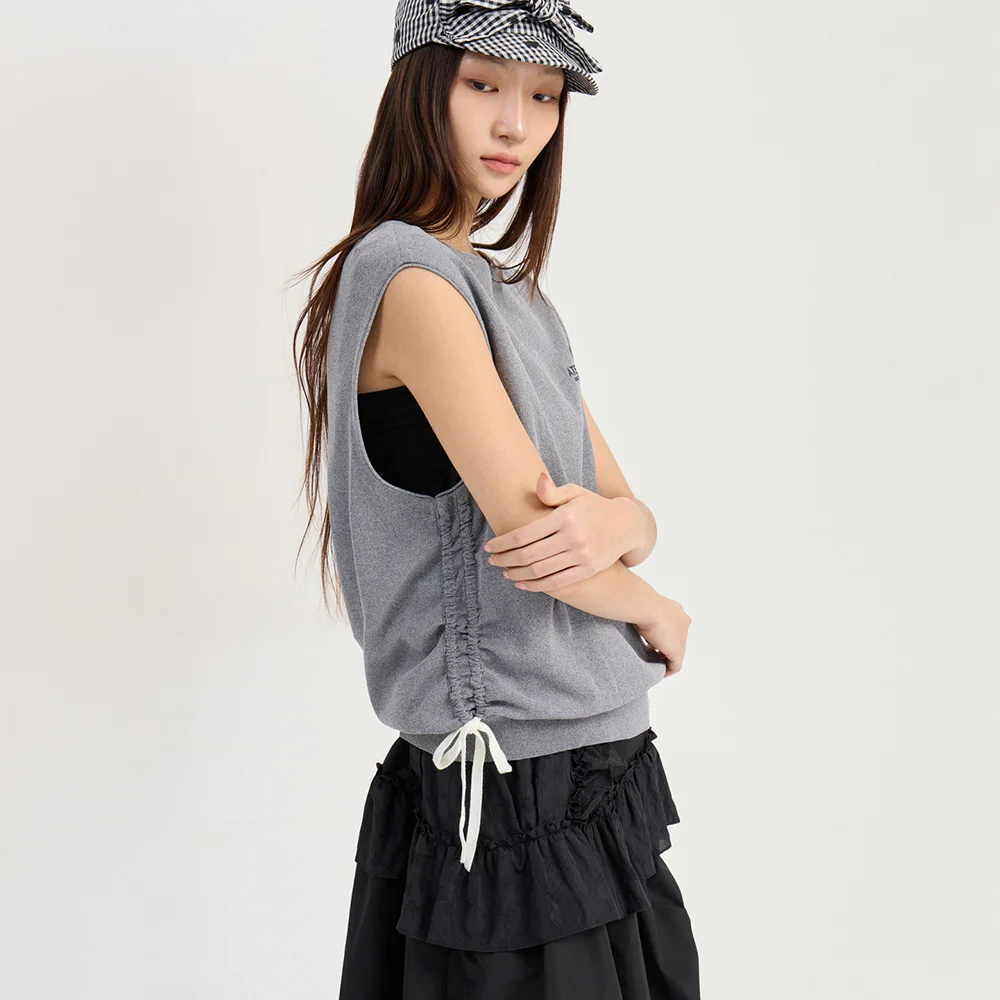 Back Chouette Knit Vest (melange gray) LFWAM26800GYM