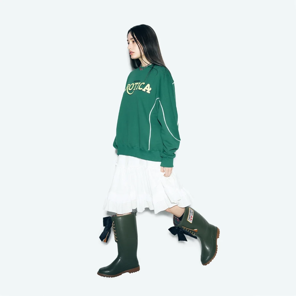 EROTICA PIPING SWEATSHIRT GREEN