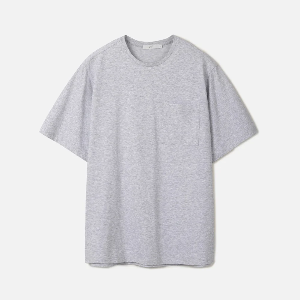 SORONA 30s POCKET TEE MELANGE GERY
