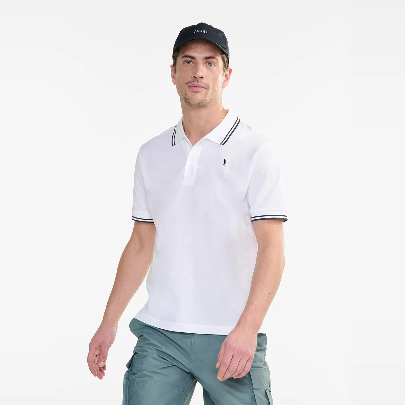 男裝 短 衣袖 Polo 襯衫 AIS25MPSH001BLA