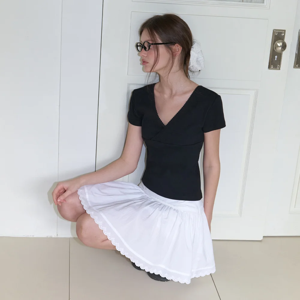 Sia v lace half t-shirt (black)