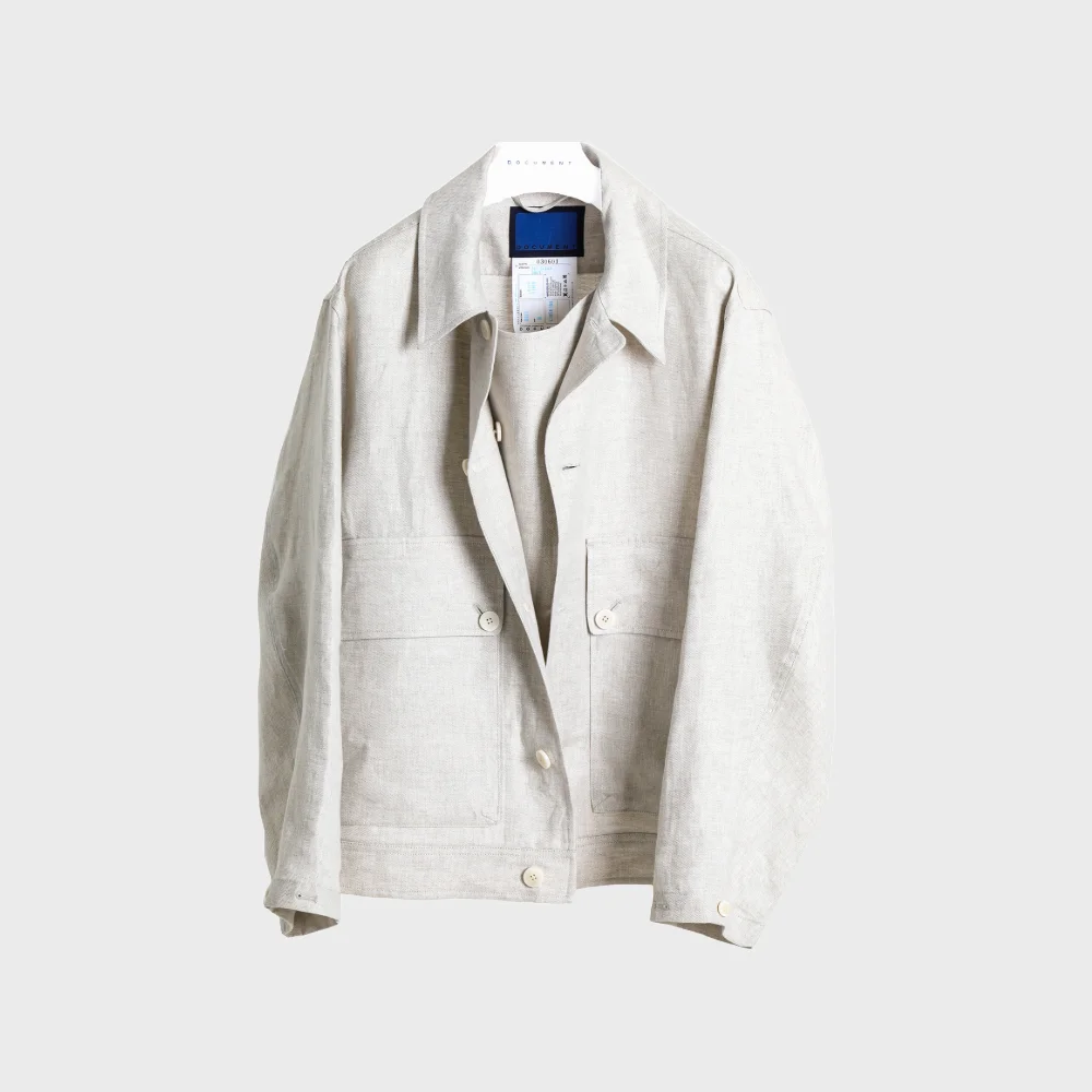 IRISH LINEN BIG POCKET JACKET
