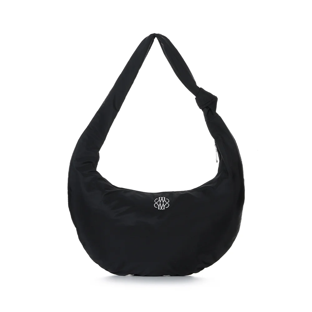 NICOLE NYLON SHOULDER KNOT BAG_BLACK