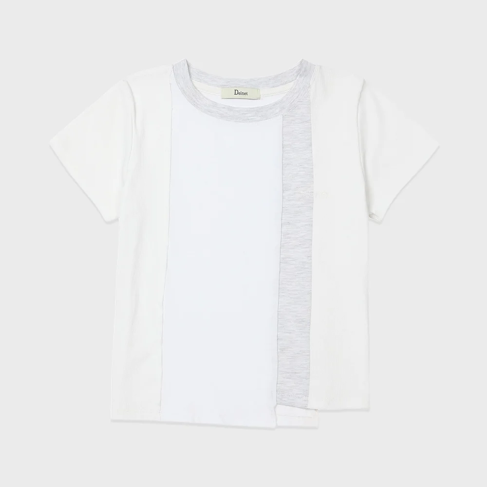 CONTRAST T-SHIRT IN WHITE