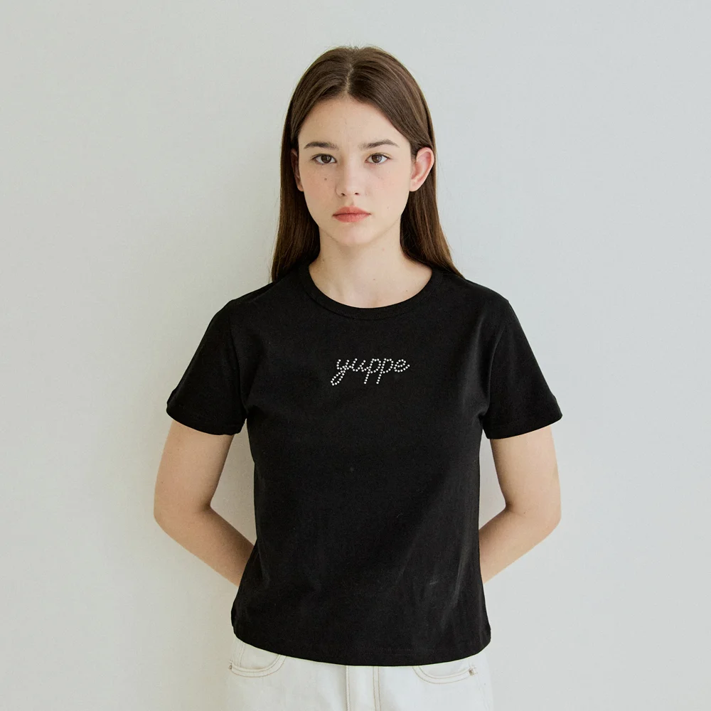 DOTTED YUPPE T-SHIRT_BLACK