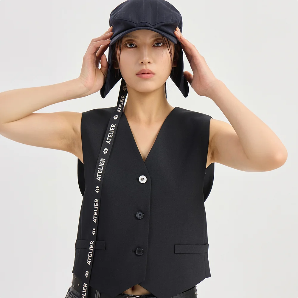 Solid Crop Vest (black) LFVAX26400BKX