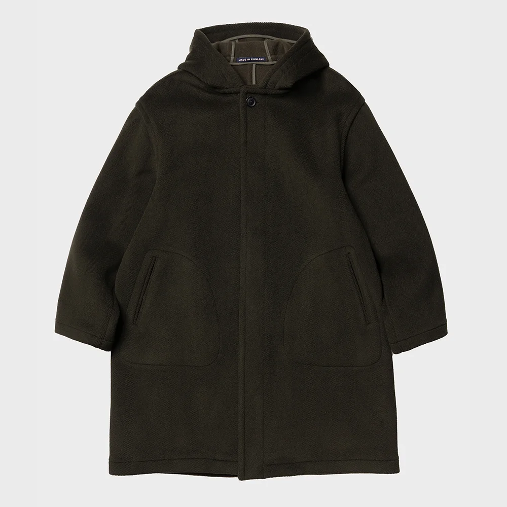 Seaton Mens Oversize Coat - Pickle