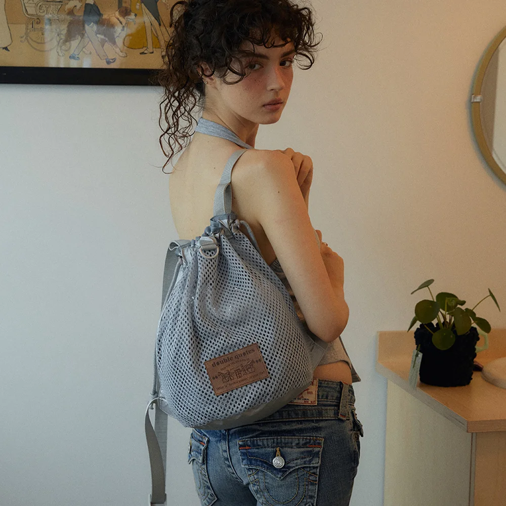 Ete drawstring backpack ETTE 抽繩 背包_Silver