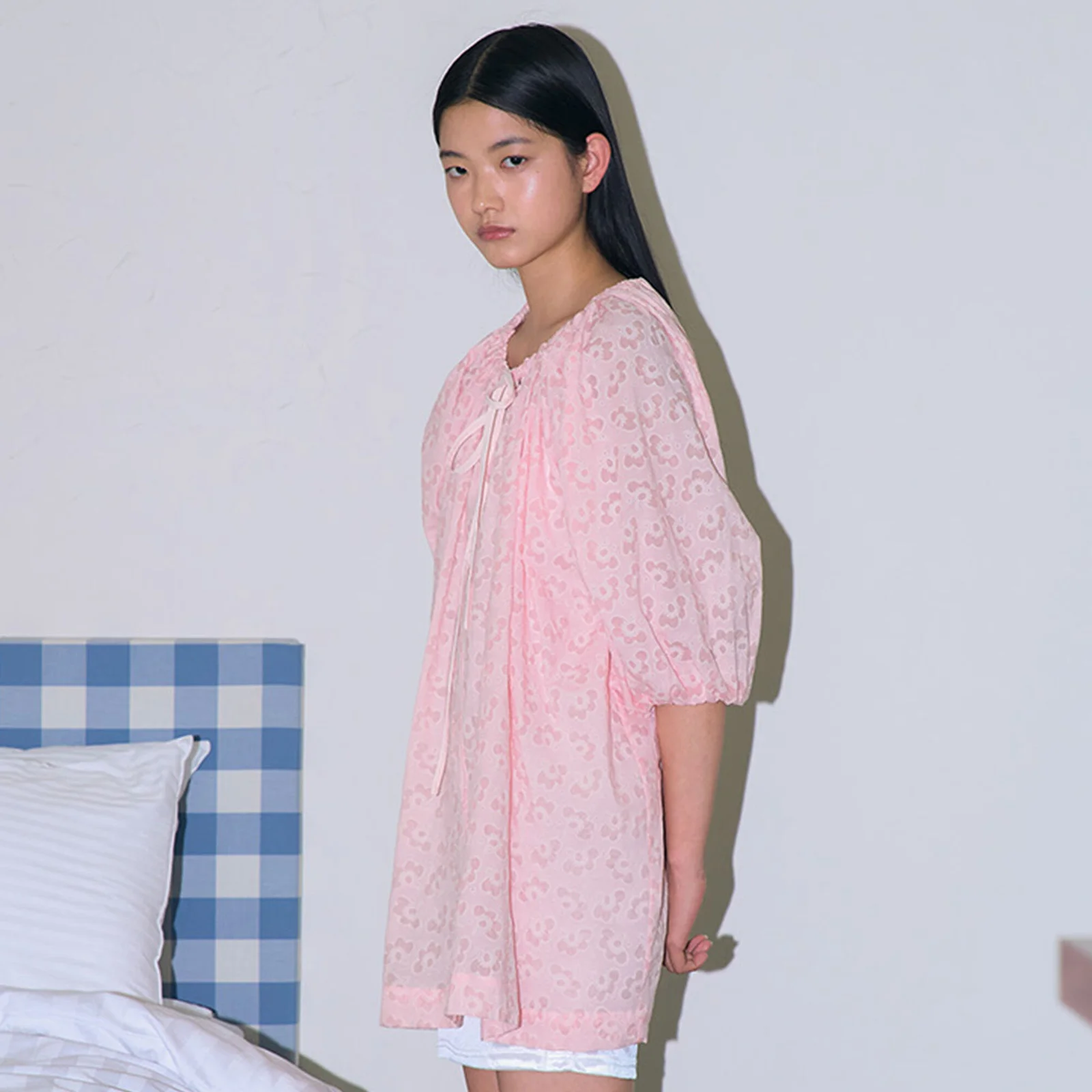 VOLUME BLOUSE_PINK