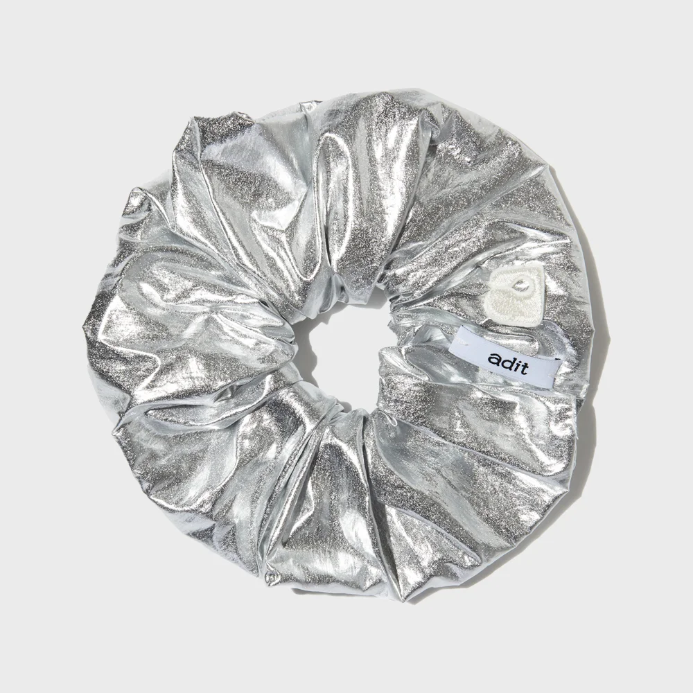 logo metal scrunchy