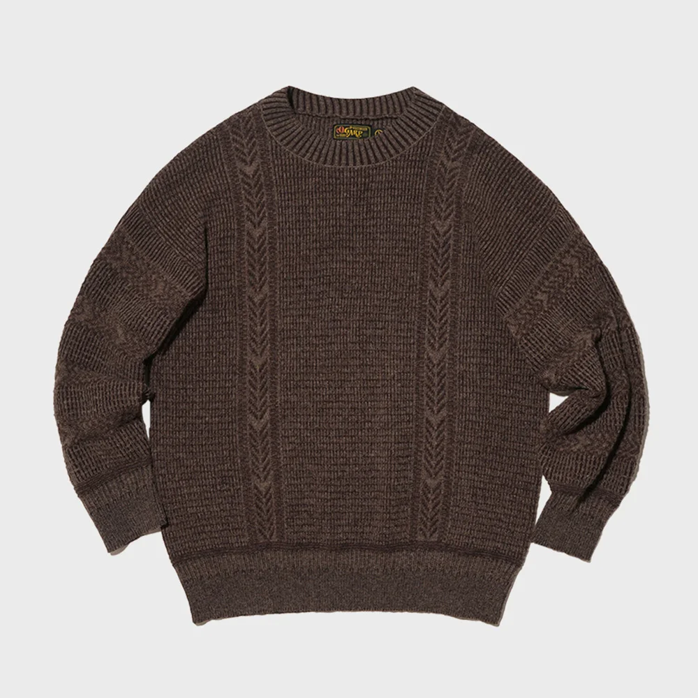 Mixpattern Pullover Knit Gray