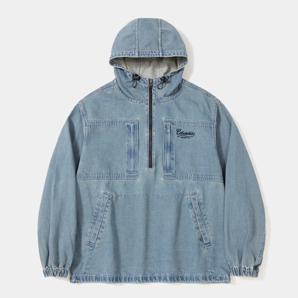 NY STREET TAIL DENIM ANORAK JACKET_LIGHT JEAN