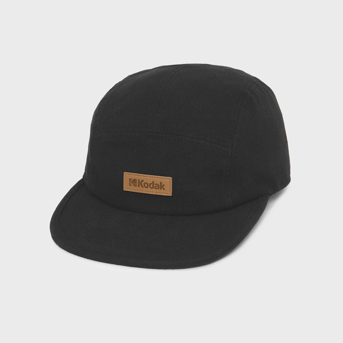 牛津布 皮革 標誌 Camp Cap BLACK
