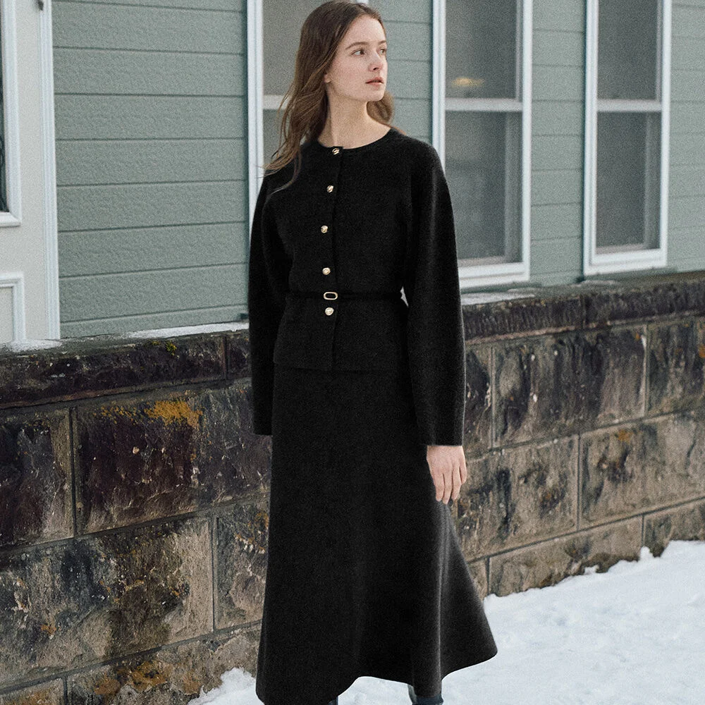 Luna Knit Cardigan Skirt Set