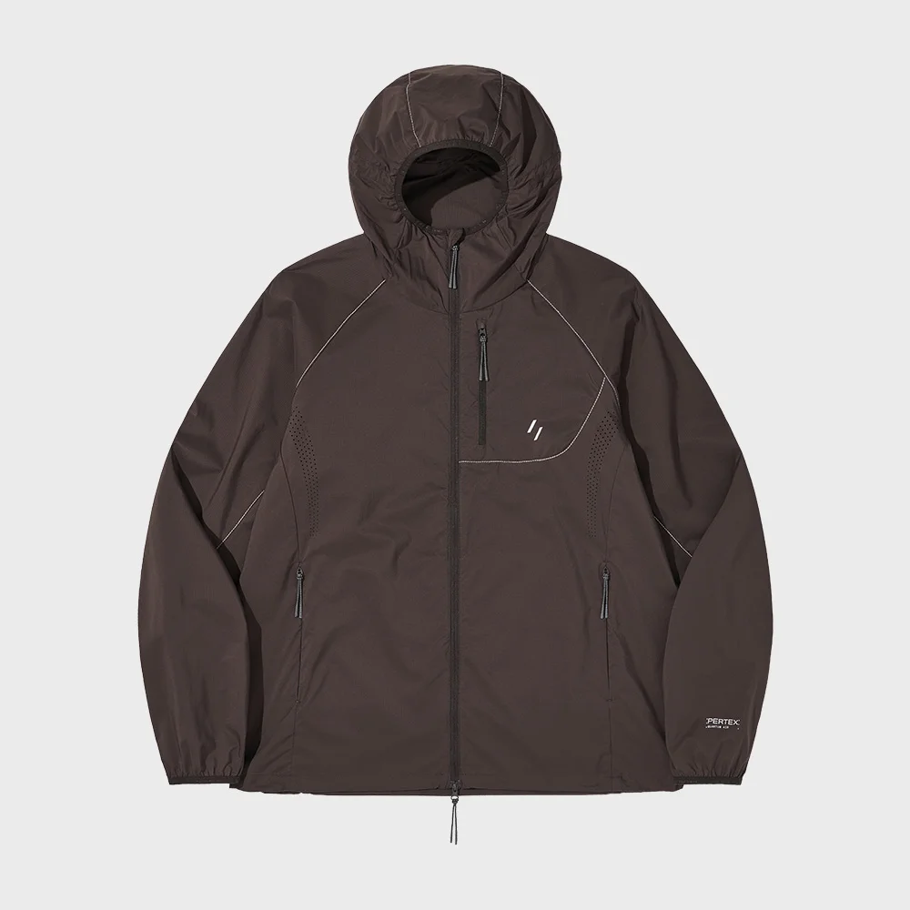 AIRBACK PERTEX LIGHT WINDBREAKER JACKET_BROWN