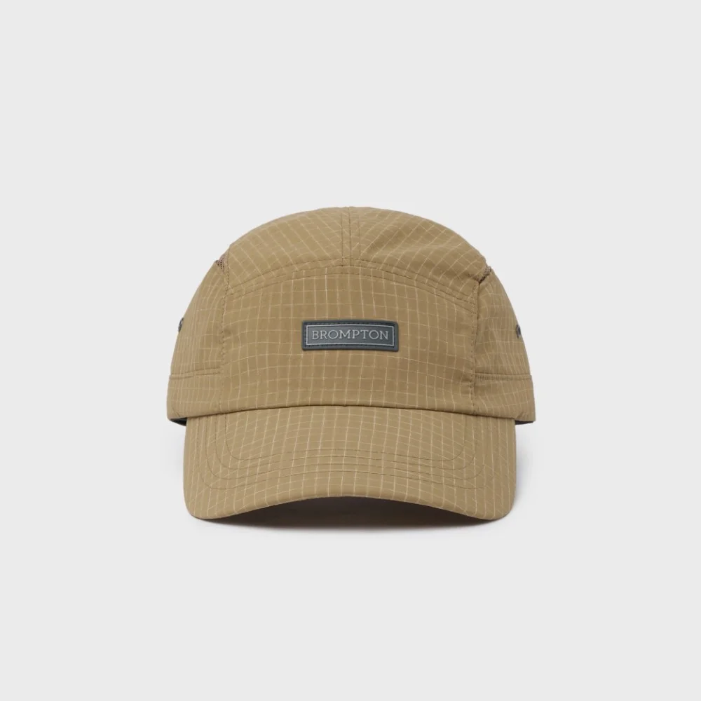 SLUB CHECK CAMP CAP - D/BEIGE (P255AHA103)